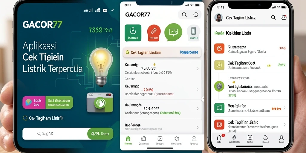 Tampilan antarmuka GACOR77 untuk cek tagihan listrik.