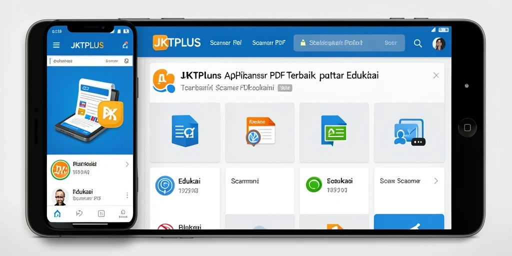 Antarmuka JKTPLUS memudahkan pemindaian dokumen menjadi PDF.