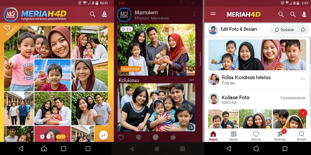 Tampilan antarmuka MERIAH4D menampilkan berbagai template kolase yang menarik.