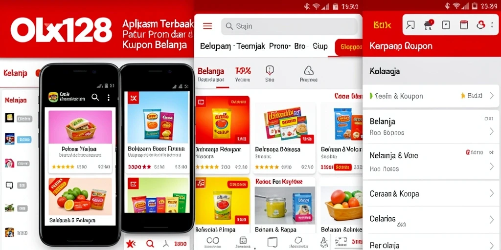 Tampilan antarmuka OLX128 yang memudahkan akses promo dan kupon.