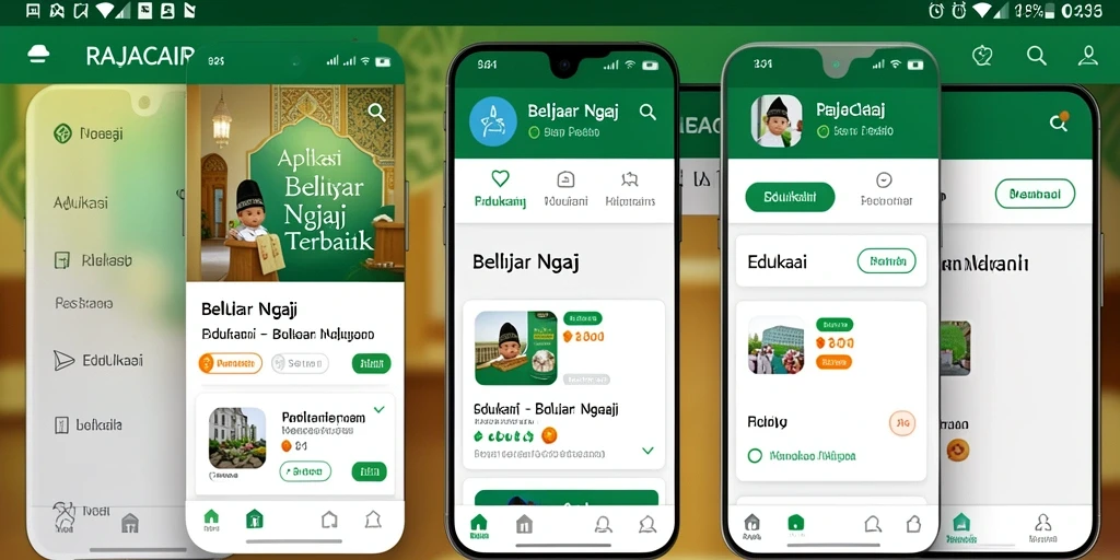 Antarmuka RAJACAIR yang ramah pengguna untuk belajar ngaji.