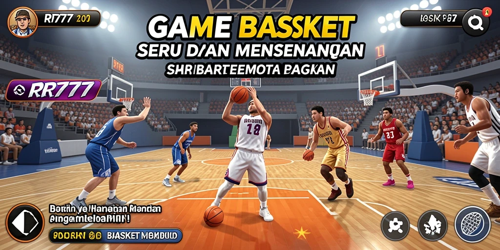 Antarmuka utama RR777 dengan fitur permainan Basket yang menarik.