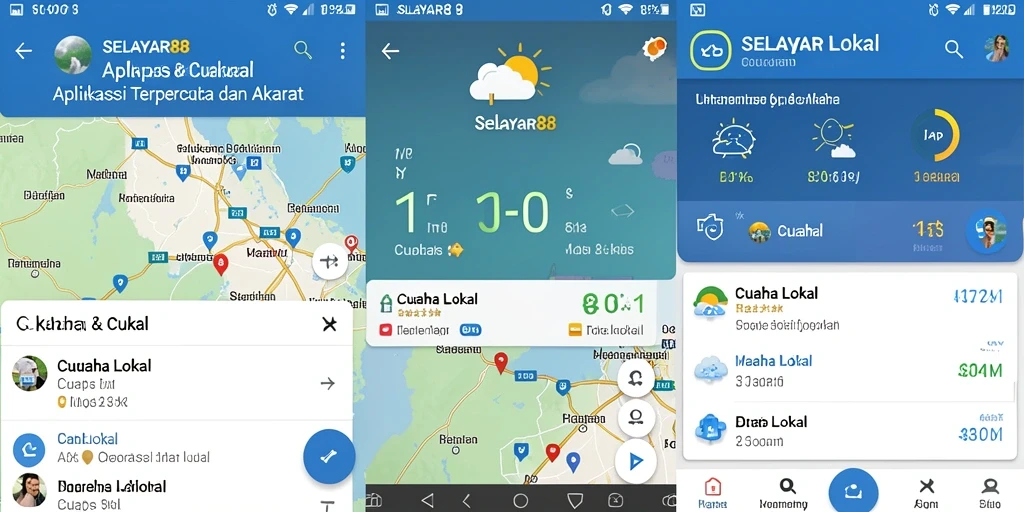 Antarmuka aplikasi Cuaca Lokal SELAYAR88 yang informatif dan user-friendly.