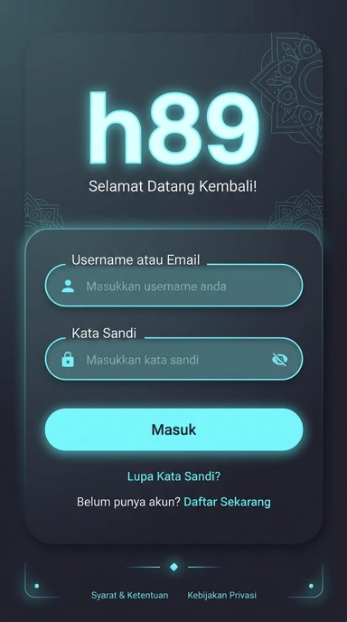 Cara Login Akun h89 Setelah Instalasi APK