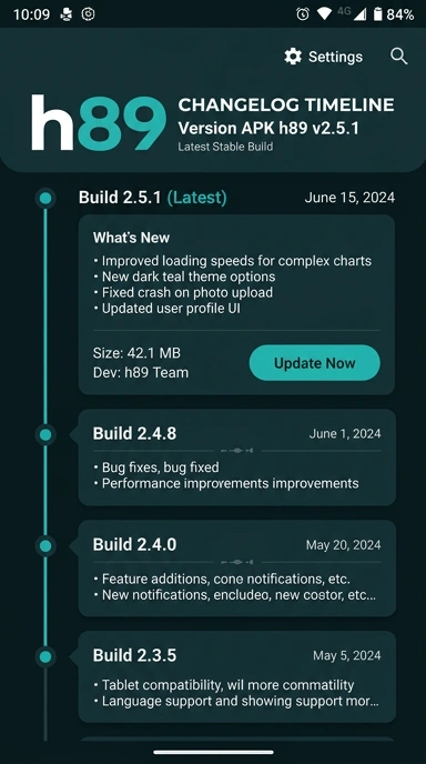 Riwayat Versi h89 untuk Pengguna Android